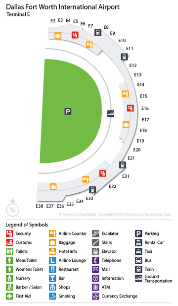 Dfw Terminal E Map - World Map